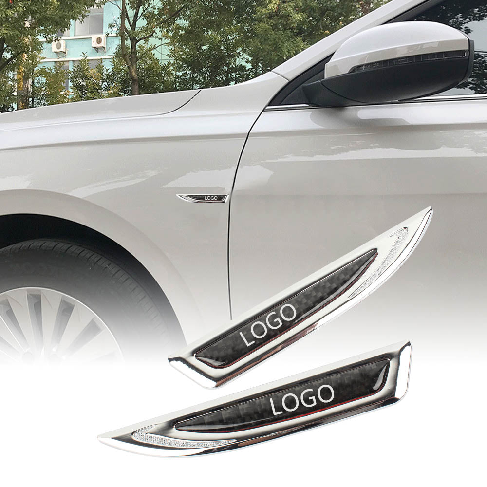 Universalus automobilio ženklelis su logotipu, pritaikomas metalinis automobilio lipdukas (2 vnt.)-LT