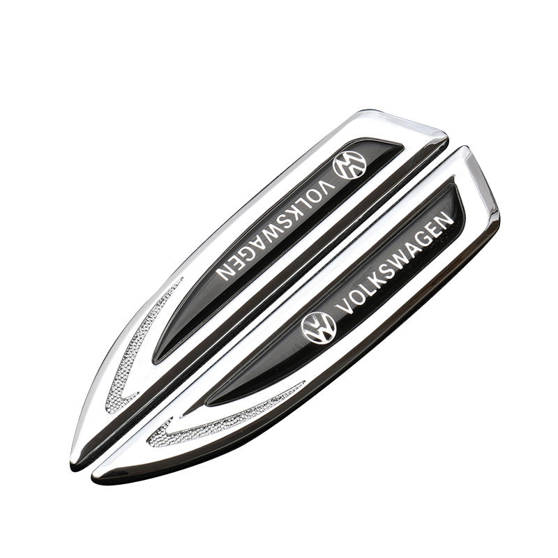 Universalus automobilio ženklelis su logotipu, pritaikomas metalinis automobilio lipdukas (2 vnt.)-LT