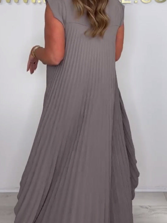 💖Nagubana bluza s kratkimi rokavi in široke hlače - GR