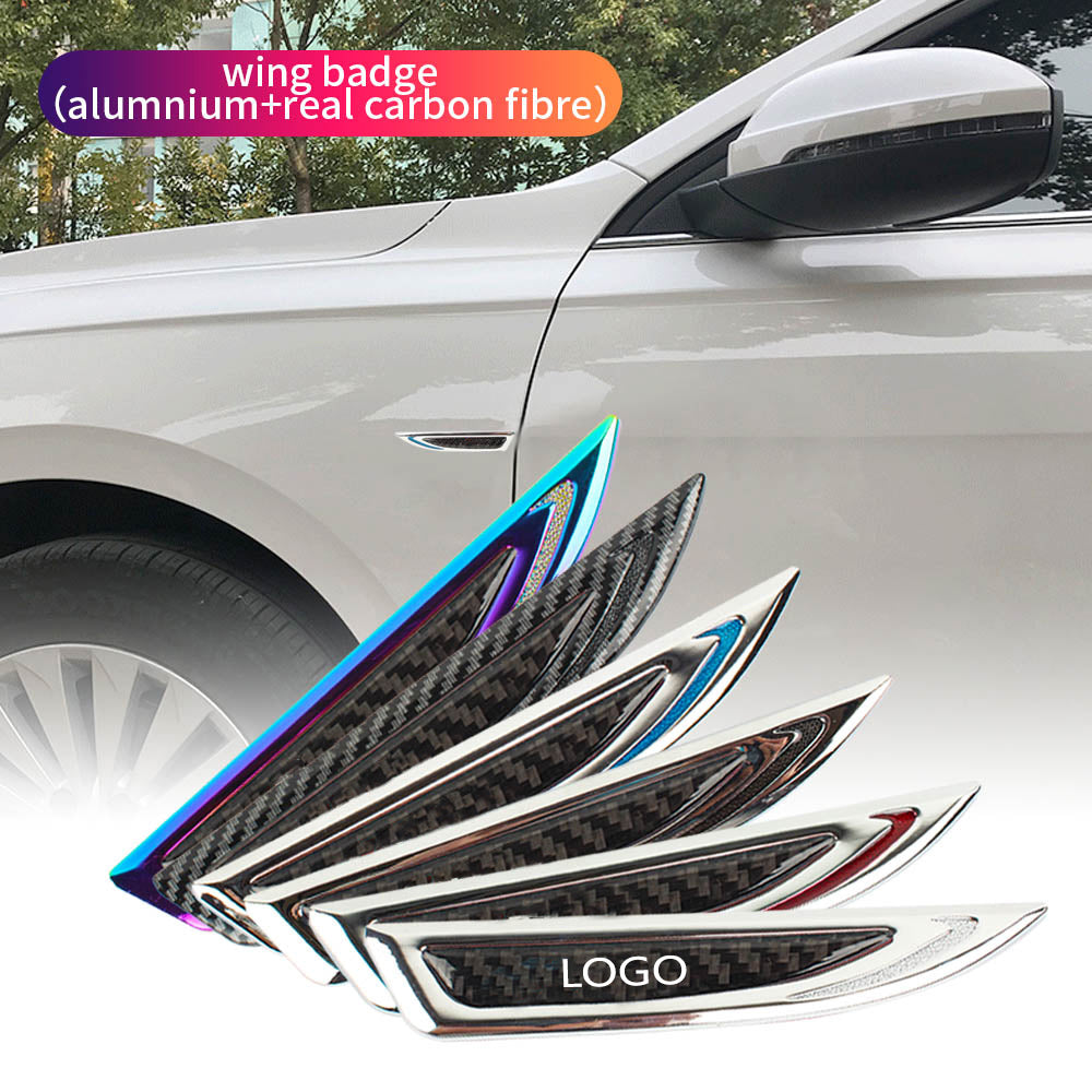Universalus automobilio ženklelis su logotipu, pritaikomas metalinis automobilio lipdukas (2 vnt.)-LT