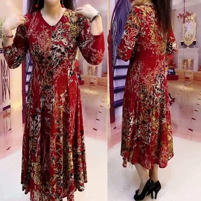 💥 49% de descuento - elegante vestido floral de mujer con escote en V-ES