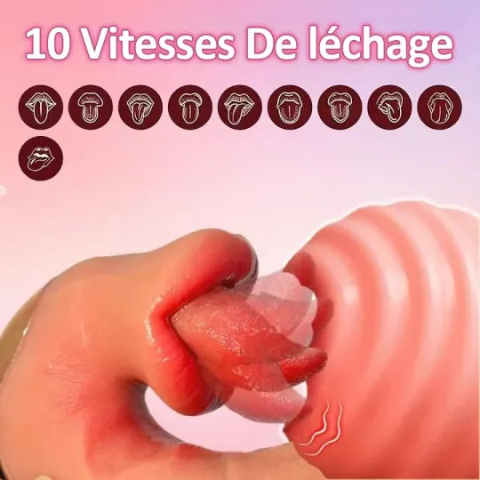 Athena – 3 viename laižymasis ir stūmimo vibratorius – dirbtinio intelekto programėle valdomas šildomas G taško stimuliatorius su 10 laižymo režimų-LT