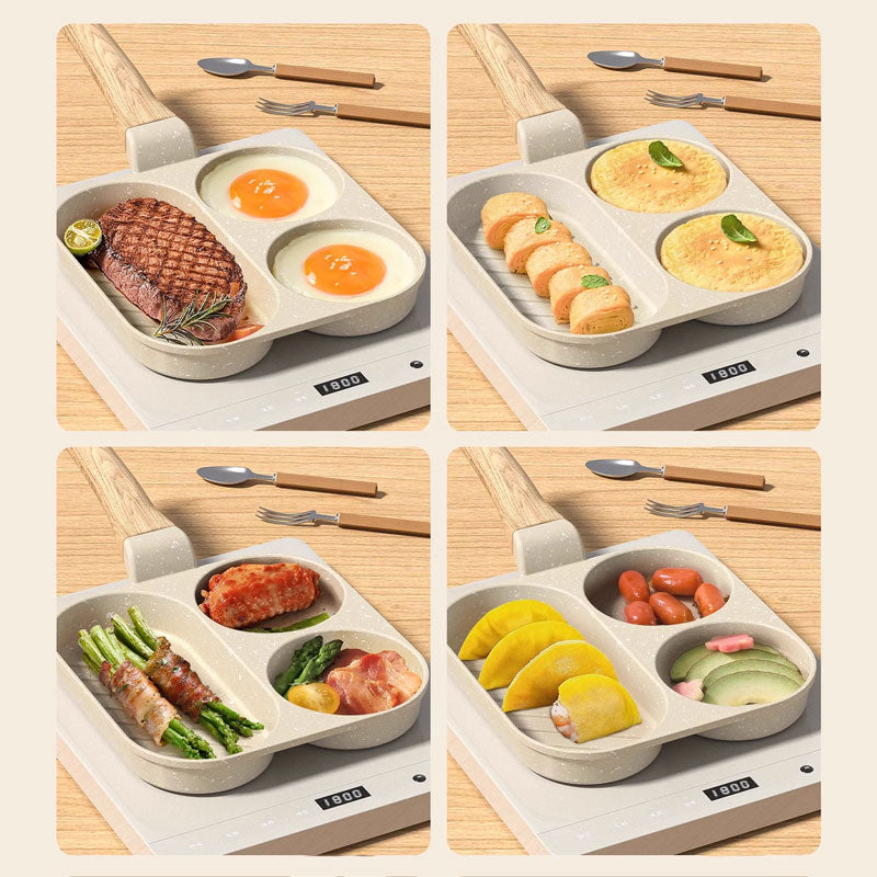 Ταψί πρωινού 3 σε 1 – Αντικολλητικό, ομοιόμορφα κατανεμημένο για εξοικονόμηση χρόνου-GR