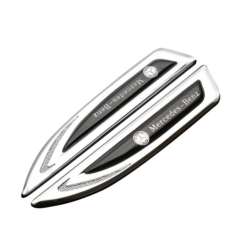 Universalus automobilio ženklelis su logotipu, pritaikomas metalinis automobilio lipdukas (2 vnt.)-LT