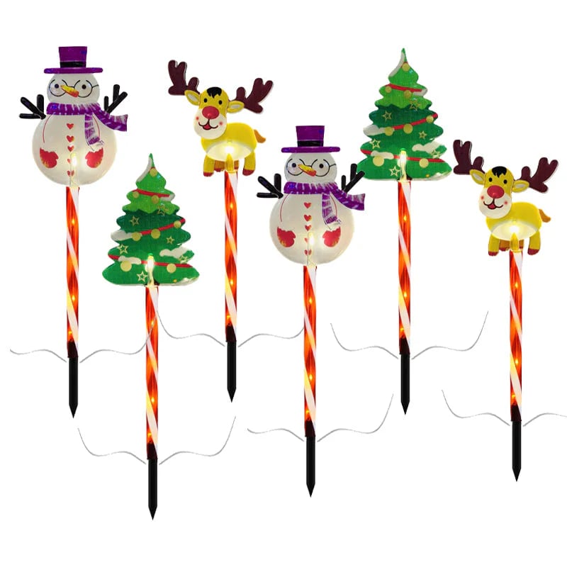 🎄🎁6 judančių kalėdinių lempučių pakuotė-LT