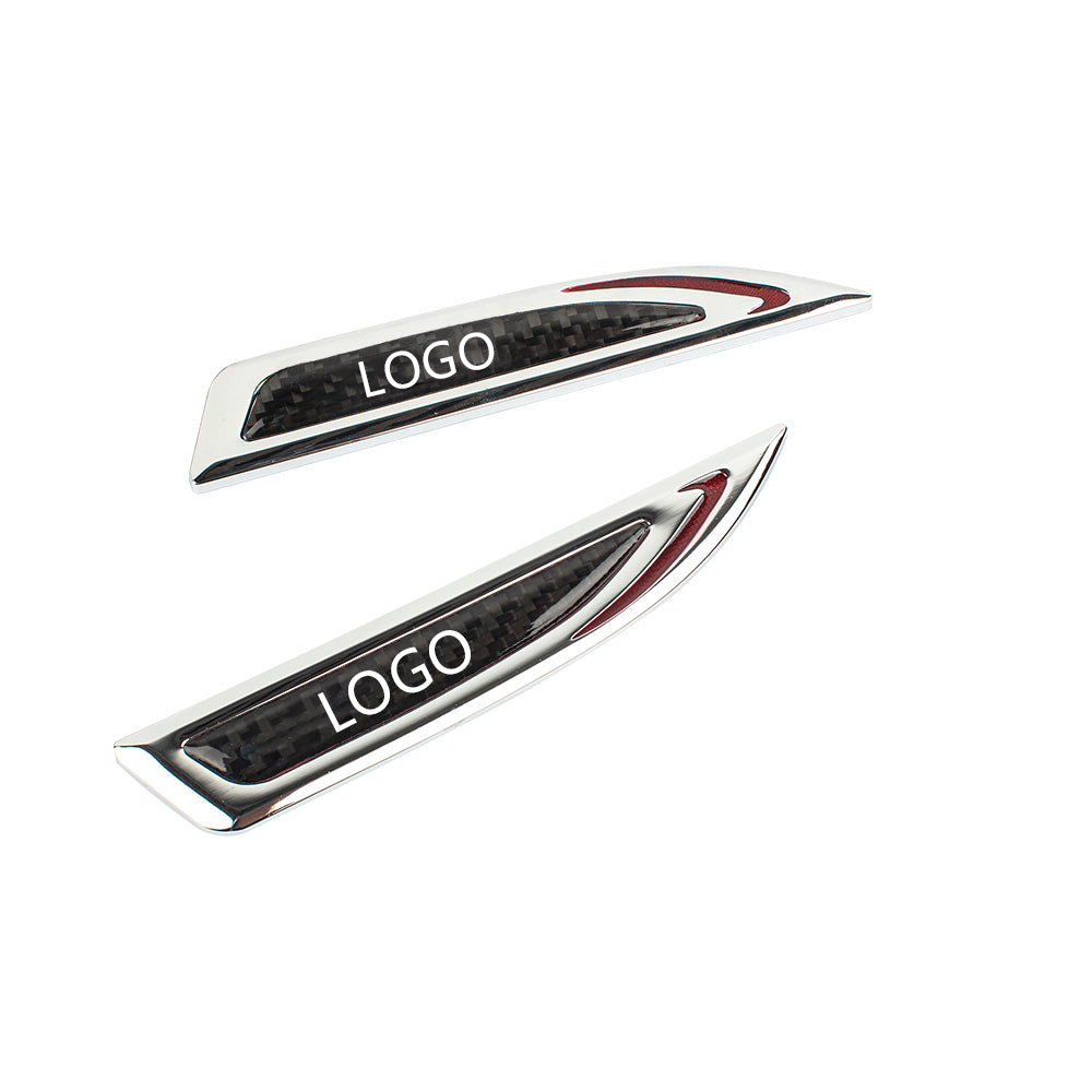 Universalus automobilio ženklelis su logotipu, pritaikomas metalinis automobilio lipdukas (2 vnt.)-LT