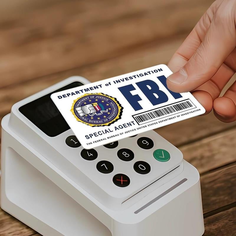 🔥Paket skinov za kartico tajnega agenta: dizajni FBI/ICE • Cosplay in darilne nalepke-SI
