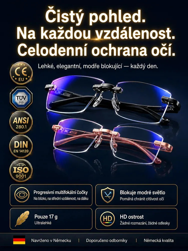 Ultra lehké diamantové bezerámové brýle-SK