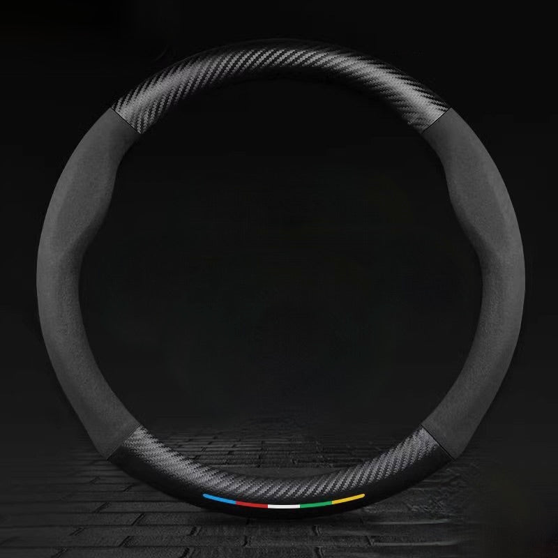 "TrackVibe" | Juodas ogljikovih vlaken zomšos vairo užvalkalas – neslystantis ir resistant dilimui-LT