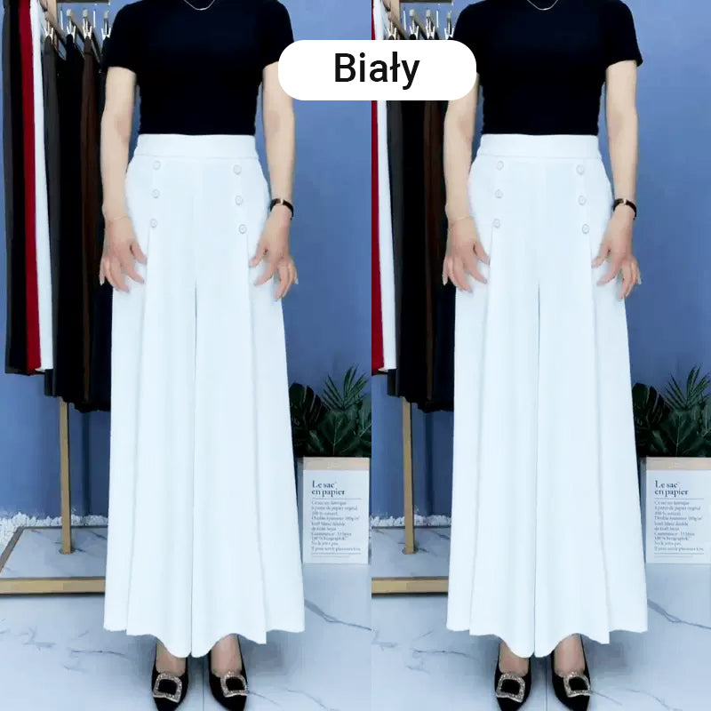 ✨Elegantiškos kelnės su plačiomis klostėmis-LT