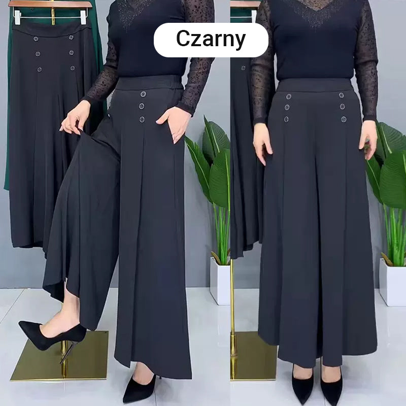 ✨Elegantiškos kelnės su plačiomis klostėmis-LT