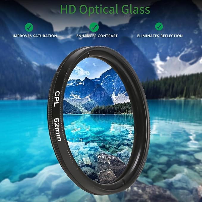 Heysliy 52mm CPL filtri za telefoni so segtuku-LT