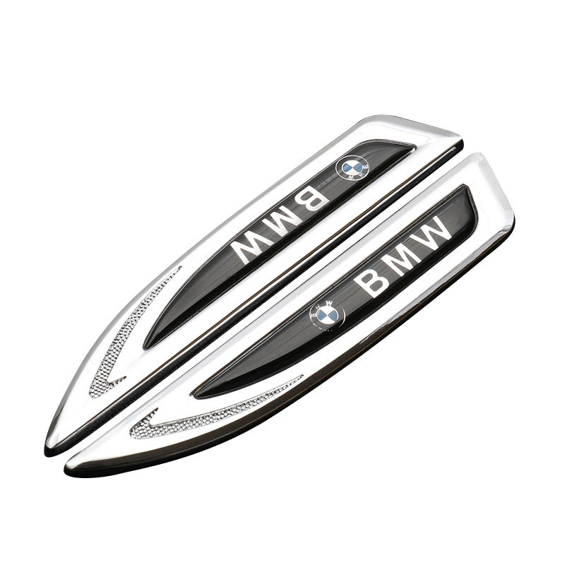 Universalus automobilio ženklelis su logotipu, pritaikomas metalinis automobilio lipdukas (2 vnt.)-LT