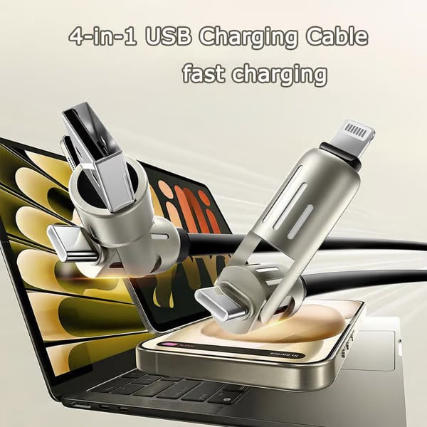 🔥4 v 1 USB polnilni kabel, hitro polnjenje⚡-GR