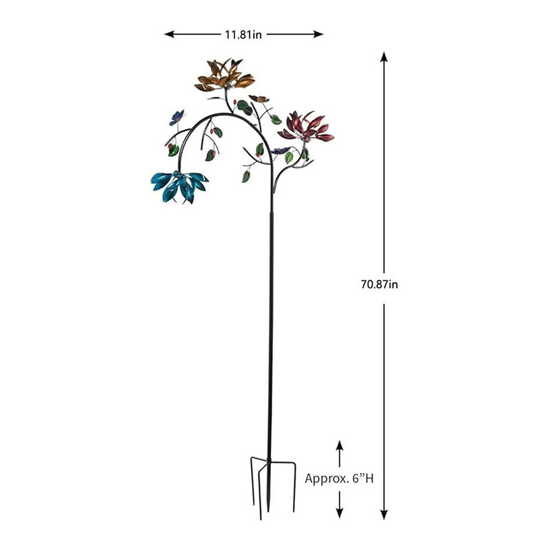 🎁2025 m. čertas išpardavimas🎁💥- Gražus savores margaspalvių flowers vėjo suktukas-LT