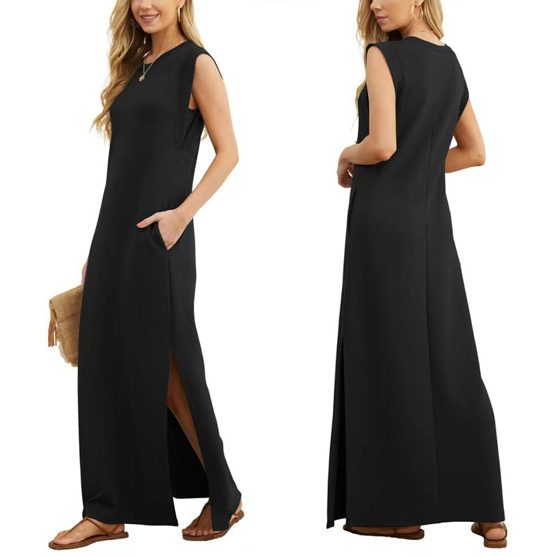 👗Ženska ležerna obleka brez gub z spodnjim delom✨-GR
