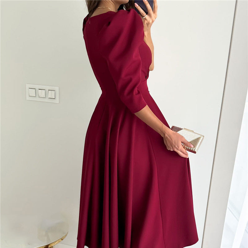 🌸Midi obleke za ženske ish soft juosmens-LT