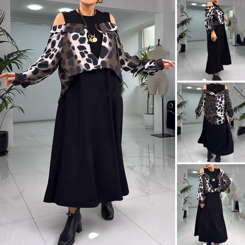 💐Ekskluzivna obleka brez naramnic z leopardjim vzorcem za leto 2025 【S-4XL】-GR