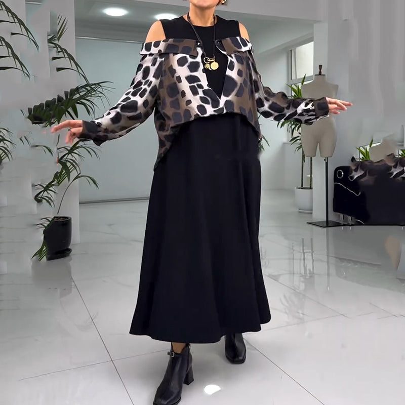 💐Ekskluzivna obleka brez naramnic z leopardjim vzorcem za leto 2025 【S-4XL】-GR