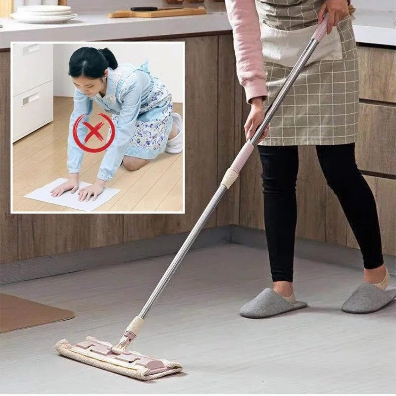 Velik ploščat mop z nerjavečo jekleno palico-GR