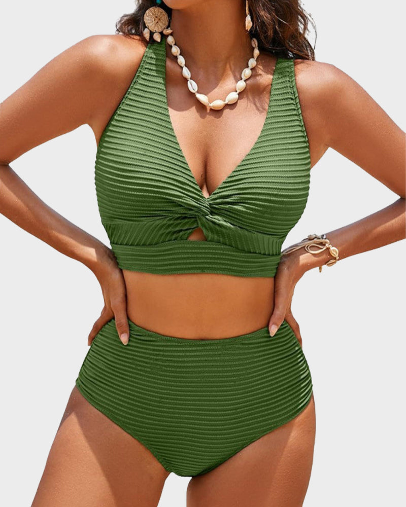 👙Aukšto liemens bikinio komplektas-LT