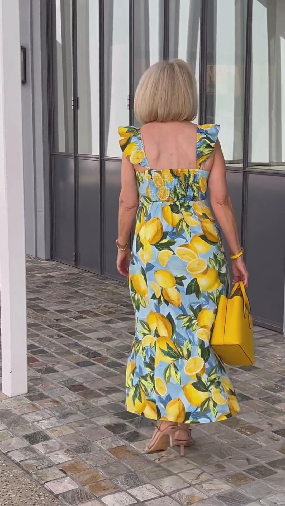 🍋Tunika kleita ar citrona apdruku-LV