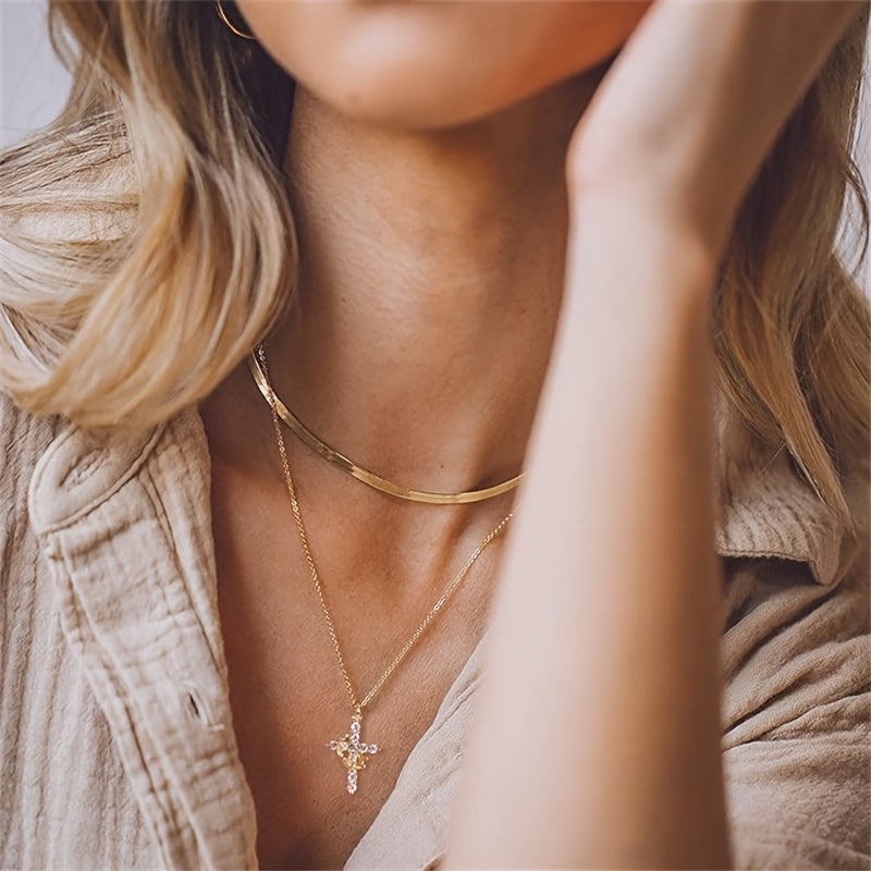 Κολιέ Πίστης με Σταυρό Στέμματος-GR