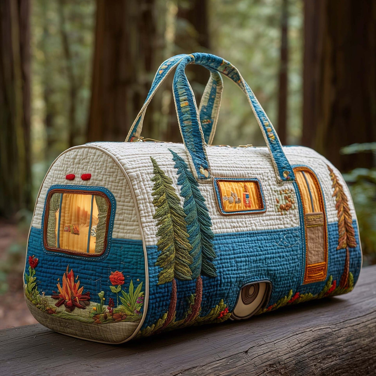 Prešita potovalna torba Hippie Van-SI