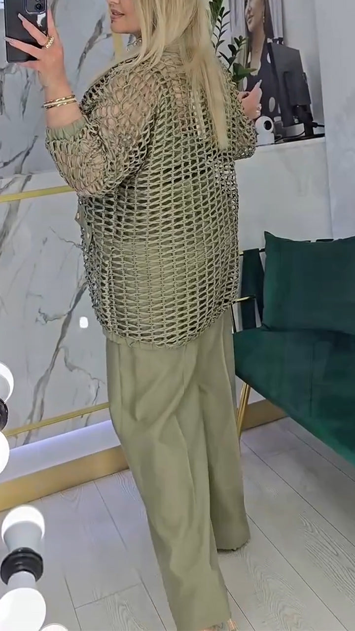 Γυναικείο κοίλο κοστούμι τριών τεμαχίων-GR