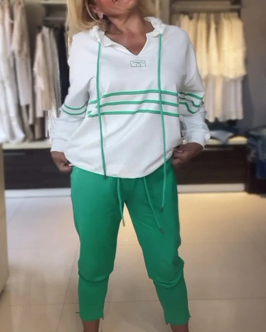 Komplet puloverjev s črtastim potiskom - GR 