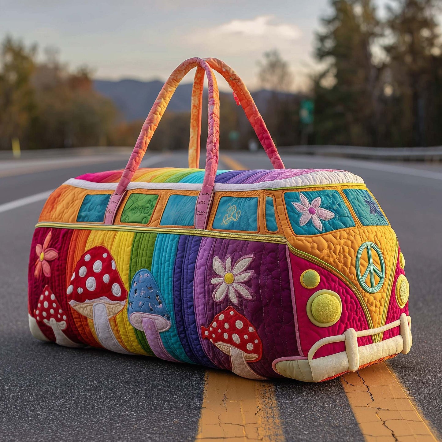 Prešita potovalna torba Hippie Van-SI