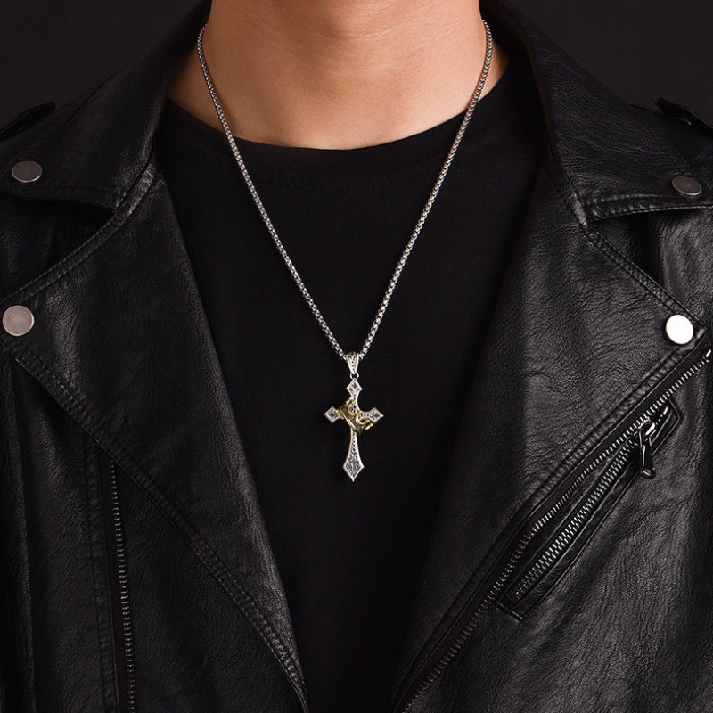 Μενταγιόν με τον Σταυρό και το Στέμμα του Βασιλείου-GR