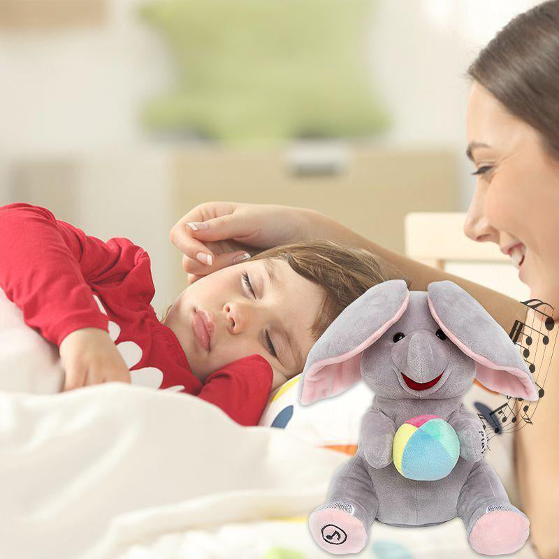 🎁🐘 Prikupna plišasta igrača slon za igranje skrivalnic-SI