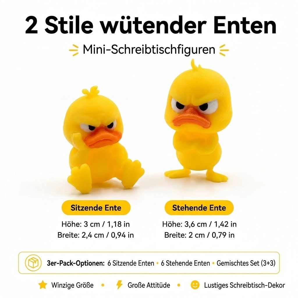 😠 Figurica jezne race za mizo – Dodajte svoji mizi pridih predrznosti! 🐥-SI