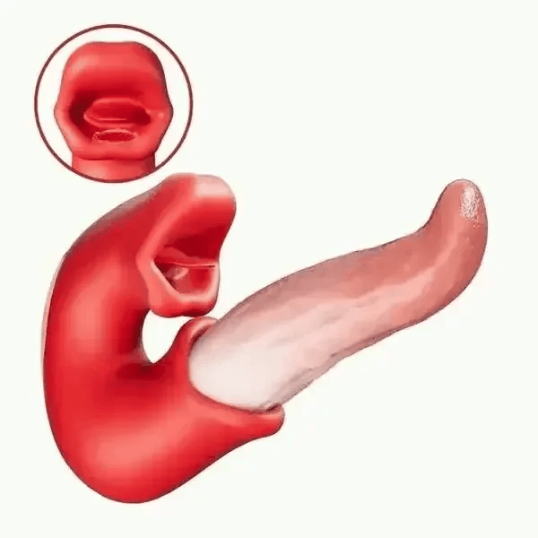 Arabella: consolador vibrador 3 en 1 con estimulación del punto G, el clítoris y la lengua, resistente al agua.-ES