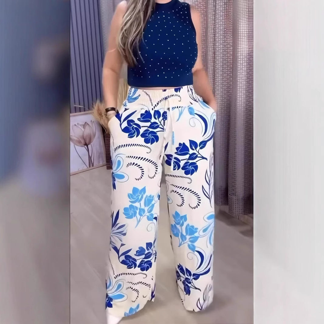 Καλοκαιρινό νέο παντελόνι με φαρδιά στάμπα 2025-GR