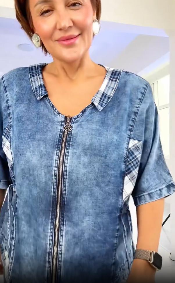 Γυναικείο καλοκαιρινό, μοντέρνο παντελόνι με στρογγυλή λαιμόκοψη και φερμουάρ-GR