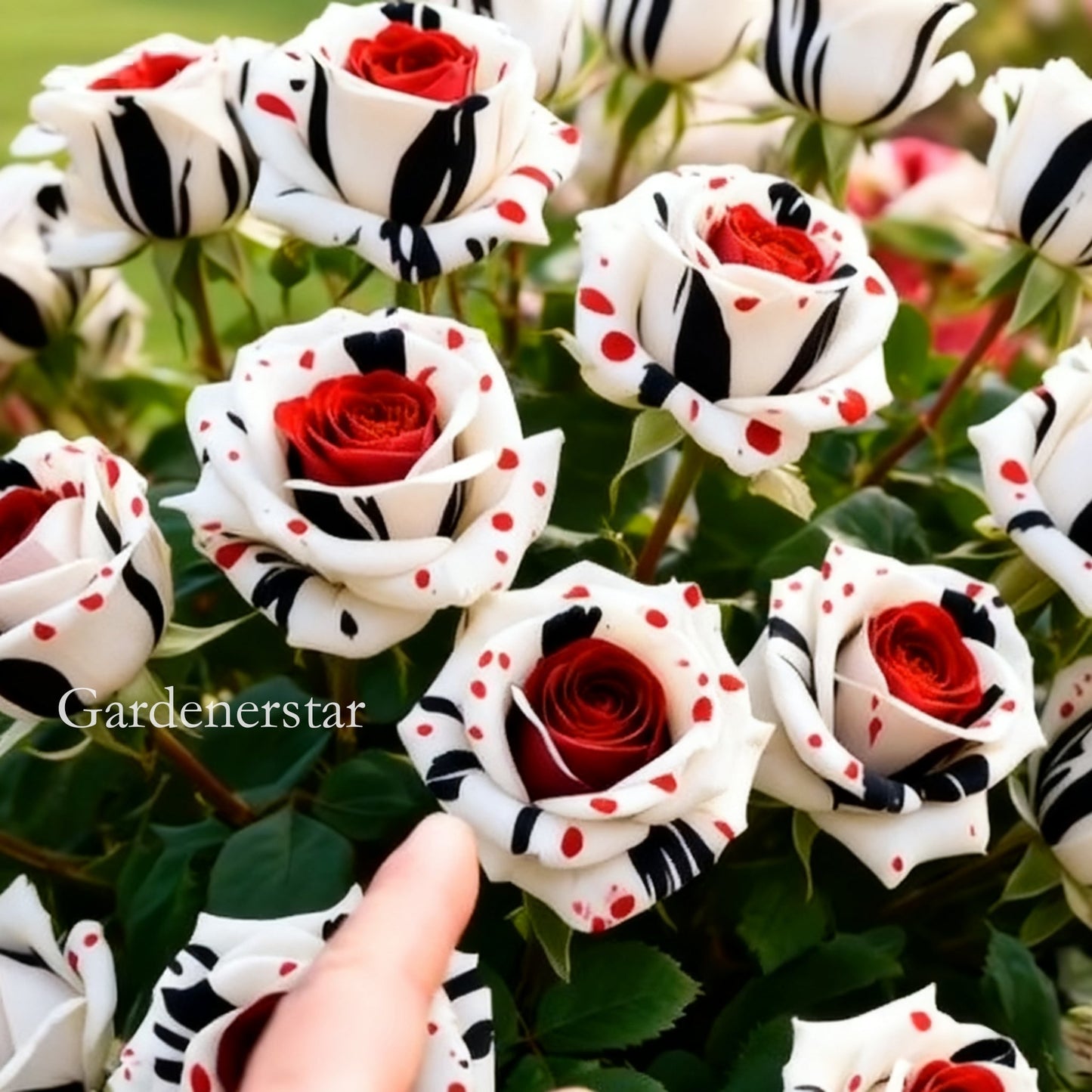 Una rara rosa roja, blanca y negra: Rosa de Fuego y Nieve-ES