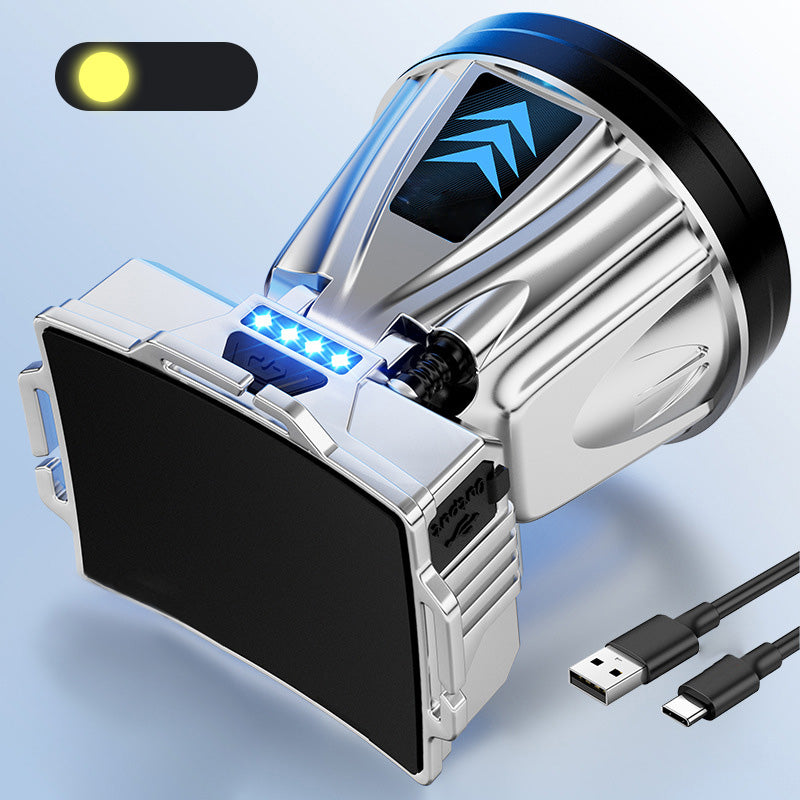 Υπερβολικά φωτεινός επαναφορτιζόμενος φακός κεφαλής υψηλής ισχύος-GR