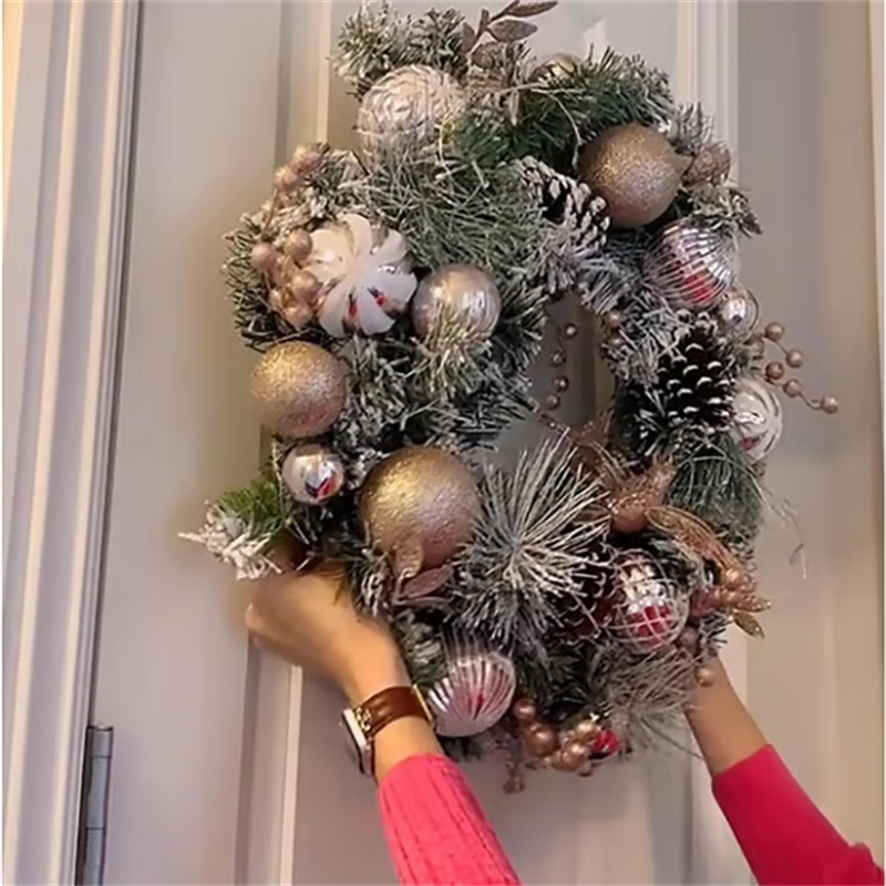 🏠Γάντζος βεντούζας από ανοξείδωτο ατσάλι για χριστουγεννιάτικα στεφάνια-GR