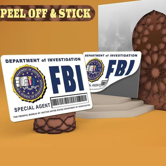 🔥Paket skinov za kartico tajnega agenta: dizajni FBI/ICE • Cosplay in darilne nalepke-SI