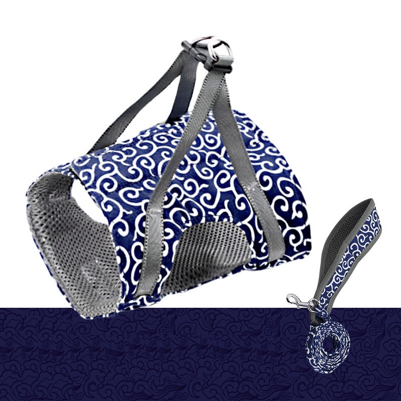 Λουρί κατοικίδιου με ιμάντα στήθους και ζώνη-GR