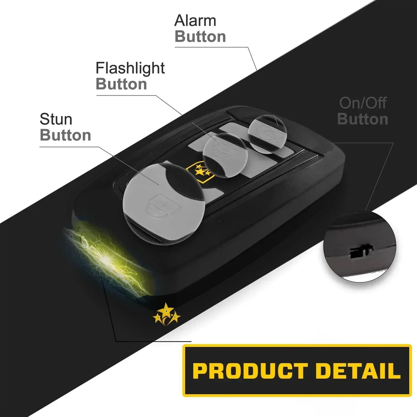 🔥 ⚡️ VOLTIC V77 Μπρελόκ αυτοκινήτου 3 σε 1 με όπλο αναισθητοποίησης, φακό και συναγερμό-GR