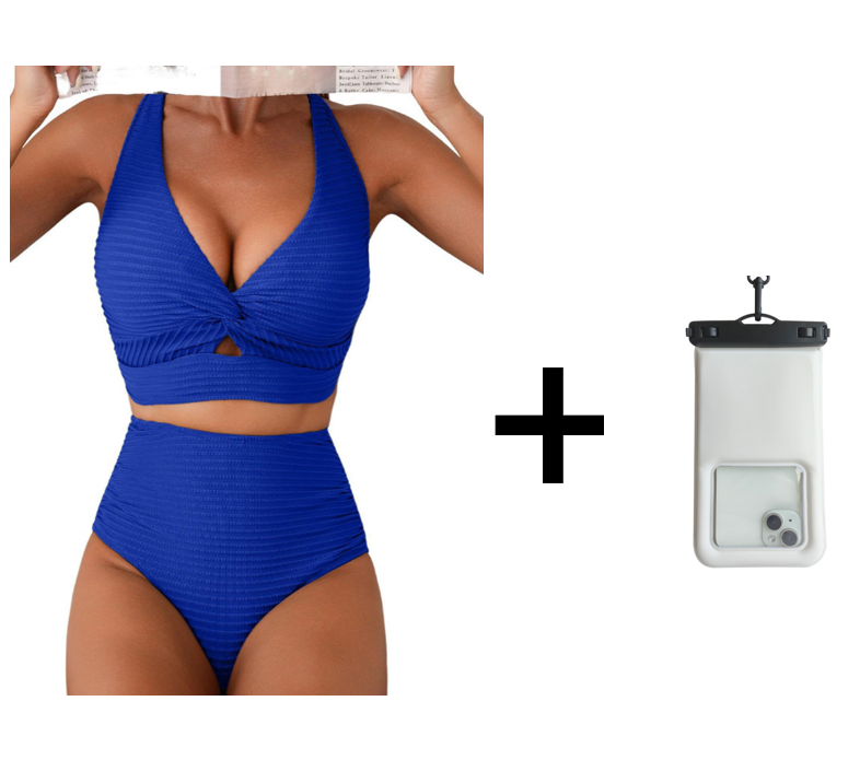 👙Aukšto liemens bikinio komplektas-LT