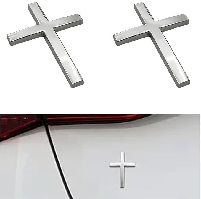 Pegatina de cruz de metal 3D para coche-ES