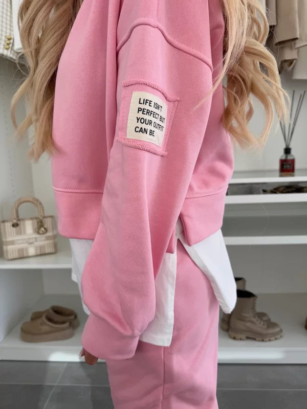 Άνετο βαμβακερό κοστούμι δύο τεμαχίων-GR