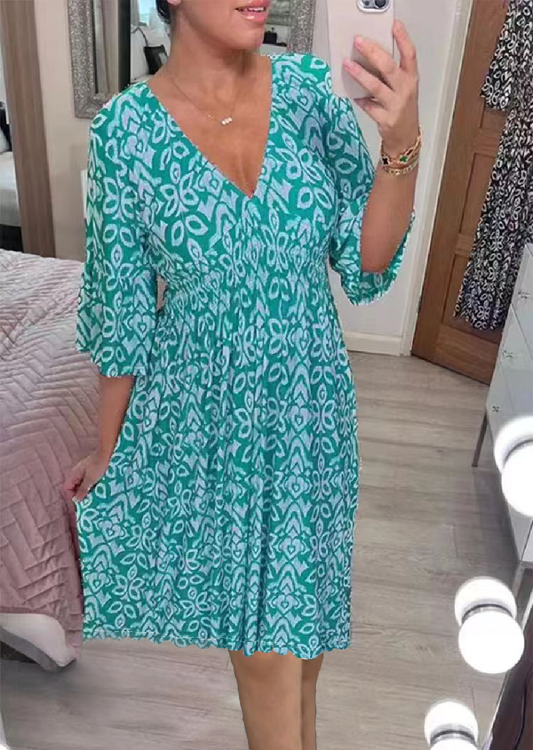 👗Mini obleka z V-izrezom-SI
