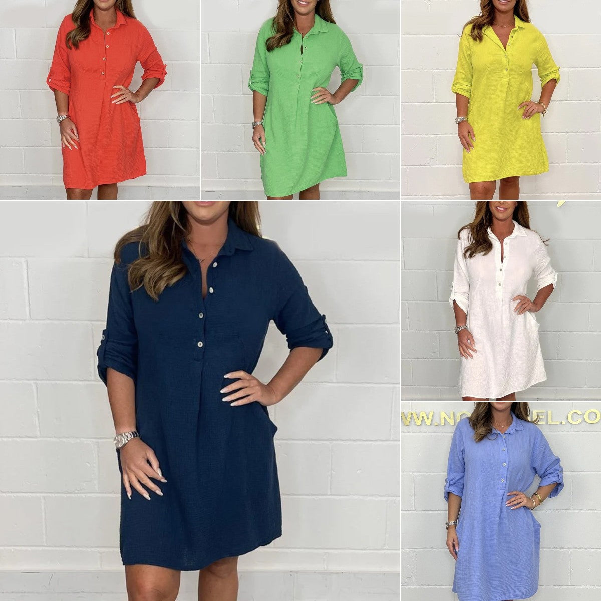 💝Moteriška vasarinė plius dydžio marškinių suknelė-LT