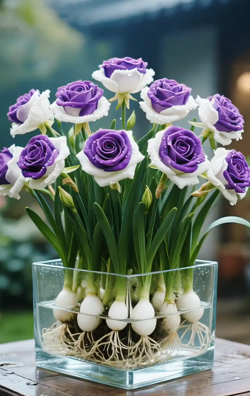 🌈Hidroponinės, retos, dvispalvės rožių svogūnėlės: spalvingas gamtos stebuklas 🌹-LT