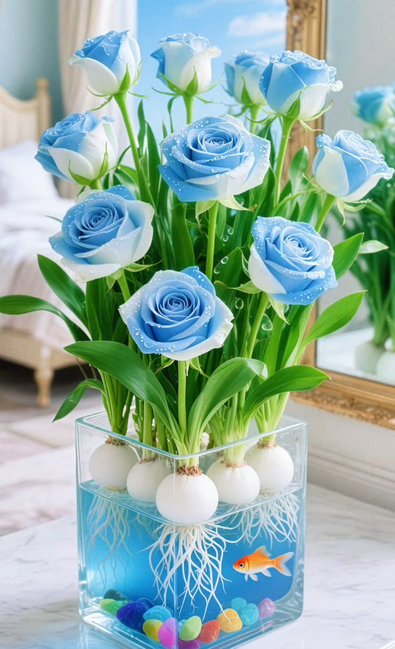 🌈Hidroponske, redke, dvobarvne čebulice vrtnic: barvit čudež narave 🌹-SI